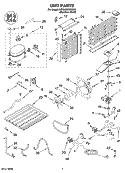UNIT PARTS Diagram and Parts List for KORU06RSSS00  KitchenAid Refrigerator