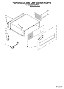 TOP GRILLE AND UNIT COVER PARTS Diagram and Parts List for KSSO36FTX00  KitchenAid Refrigerator