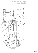 MACHINE BASE Diagram and Parts List for LTE5243DQ1  Whirlpool Washer Dryer Combo