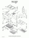 SHELF PARTS Diagram and Parts List for GX5FHDXVB05  Whirlpool Refrigerator