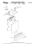 DOOR AND PANEL PARTS Diagram and Parts List for WDF775SAYW1  Whirlpool Dishwasher