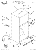 CABINET Diagram and Parts List for ET18GKXFN00  Whirlpool Refrigerator