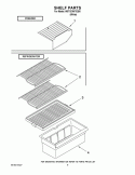 SHELF PARTS Diagram and Parts List for W5TXDWFXQ00  Whirlpool Refrigerator