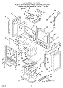CHASSIS Diagram and Parts List for GS395LEGQ3  Whirlpool Range