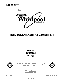 SECTION Diagram and Parts List for ECKMF61  Whirlpool Ice Maker