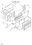 CABINET Diagram and Parts List for BPAC1200FS0  Whirlpool Air Conditioner