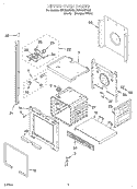 UPPER OVEN Diagram and Parts List for RBD305PDB8  Whirlpool Wall Oven