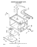 CABINET AND STIRRER Diagram and Parts List for MW8500XR1  Whirlpool Microwave