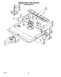 DOOR AND LATCH Diagram and Parts List for KUDP22ST2  KitchenAid Dishwasher