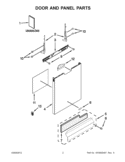 DOOR AND PANEL PARTS Diagram and Parts List for WDF530PLYM5  Whirlpool Dishwasher