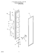 FREEZER DOOR Diagram and Parts List for GD22DKXFW00  Whirlpool Refrigerator