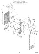 AIR FLOW Diagram and Parts List for 4KSRS25QFW01  KitchenAid Refrigerator