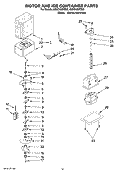 MOTOR AND ICE CONTAINER PARTS Diagram and Parts List for KSSO48QTB02  KitchenAid Refrigerator