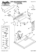 TOP AND CONSOLE PARTS Diagram and Parts List for IGX3000RQ0  Inglis Dryer