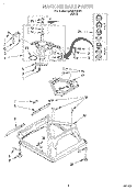 MACHINE BASE Diagram and Parts List for LBR4221EW1  Whirlpool Washer