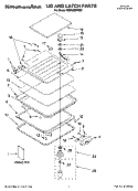 LID AND LATCH PARTS Diagram and Parts List for KIDS36EPSS0  KitchenAid Dishwasher