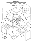 OVEN PARTS Diagram and Parts List for YKERA807PB00  KitchenAid Range