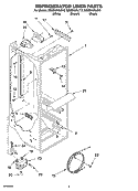 REFRIGERATOR LINER PARTS Diagram and Parts List for GD5SHAXLT12  Whirlpool Refrigerator