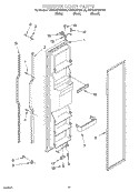 FREEZER DOOR Diagram and Parts List for KSRS25FGBT04  KitchenAid Refrigerator