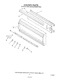CONTROL FRAME Diagram and Parts List for KEBS176SBL2  KitchenAid Wall Oven