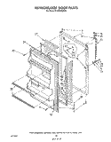 REFRIGERATOR DOOR , LIT/OPTIONAL Diagram and Parts List for ET18NKXSW08  Whirlpool Refrigerator