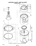 AGITATOR, BASKET AND TUB Diagram and Parts List for LA5600XPW5  Whirlpool Washer