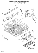 UPPER RACK AND TRACK PARTS Diagram and Parts List for GU2548XTPS1  Whirlpool Dishwasher