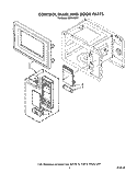 CONTROL PANEL AND DOOR Diagram and Parts List for MFE14XW1  Roper Microwave