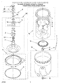 AGITATOR, BASKET AND TUB Diagram and Parts List for LXR7244JQ0  Whirlpool Washer