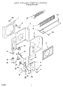 AIRFLOW AND CONTROL PARTS Diagram and Parts List for ACE114XH0  Whirlpool Air Conditioner
