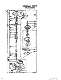 GEARCASE Diagram and Parts List for LA5599XPW4  Whirlpool Washer