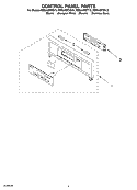 CONTROL PANEL PARTS Diagram and Parts List for RBS245PDT15  Whirlpool Wall Oven