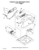 CONSOLE AND WATER INLET PARTS Diagram and Parts List for 7MWTW5500XW2  Whirlpool Washer