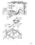 MACHINE BASE Diagram and Parts List for LLR8245AG0  Whirlpool Washer