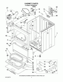 CABINET PARTS Diagram and Parts List for WED5550XW0  Whirlpool Dryer