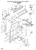 CONTROLS AND REAR PANEL Diagram and Parts List for 8LSC6244BN2  Whirlpool Washer