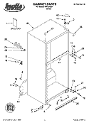 CABINET PARTS Diagram and Parts List for IMT186302  Inglis Refrigerator
