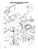 WATER DISTRIBUTION Diagram and Parts List for JVGC535W1  Whirlpool Ice Maker