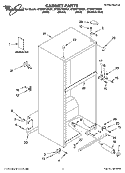 CABINET PARTS Diagram and Parts List for GT2MHTXRQ01  Whirlpool Refrigerator