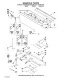 MANIFOLD PARTS Diagram and Parts List for GGG388LXS03  Whirlpool Range