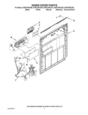 INNER DOOR PARTS Diagram and Parts List for WDF310PCAT0  Whirlpool Dishwasher
