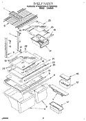 SHELF, LIT/OPTIONAL Diagram and Parts List for ET18PKXDN00  Whirlpool Refrigerator