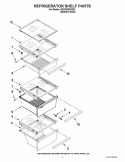 REFRIGERATOR SHELF PARTS Diagram and Parts List for GSF26C5EXS03  Whirlpool Refrigerator