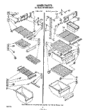 LINER Diagram and Parts List for ED19AK1LWR4  Whirlpool Refrigerator