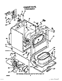CABINET PARTS Diagram and Parts List for LE9480XWW1  Whirlpool Dryer