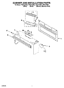 CABINET AND INSTALLATION PARTS Diagram and Parts List for TMH14XMB4  Estate Microwave