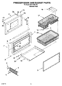 FREEZER DOOR AND BASKET PARTS Diagram and Parts List for KBULT3661A02  KitchenAid Refrigerator