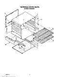 INTERNAL OVEN Diagram and Parts List for SF3020SRW6  Whirlpool Range