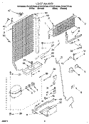 UNIT Diagram and Parts List for RT14VKYDW00  Roper Refrigerator