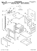 OVEN, LITERATURE Diagram and Parts List for GBS277PDS7  Whirlpool Wall Oven